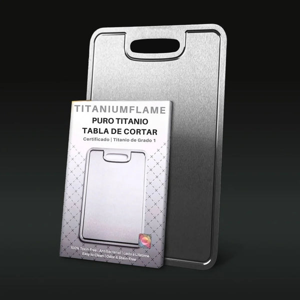 Tabla de Cortar de Titanio Puro TitaniumFlame Certificada - Diseño actualizado V2.0