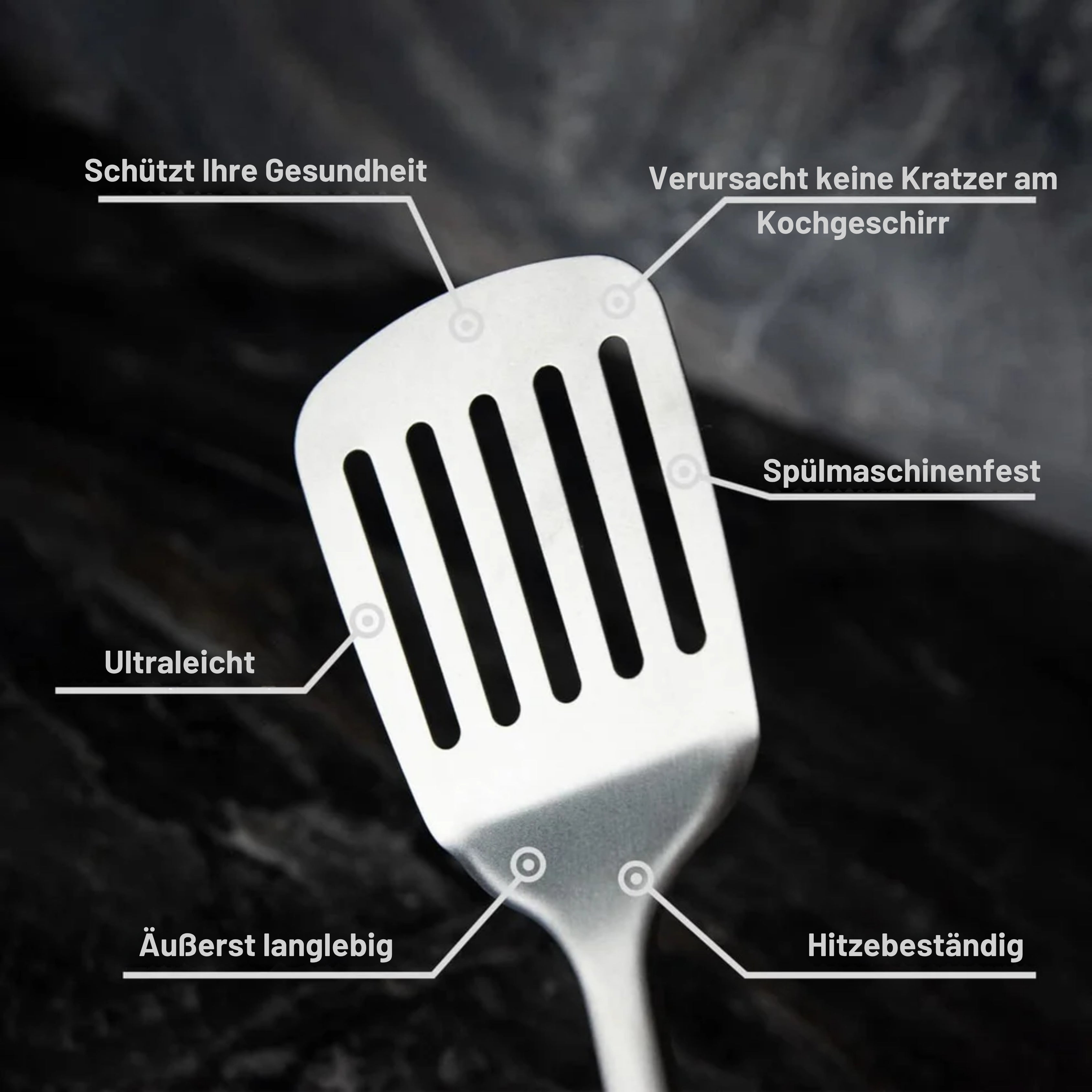 TitaniumFlame® Set aus zertifizierten Kochutensilien aus reinem Titan