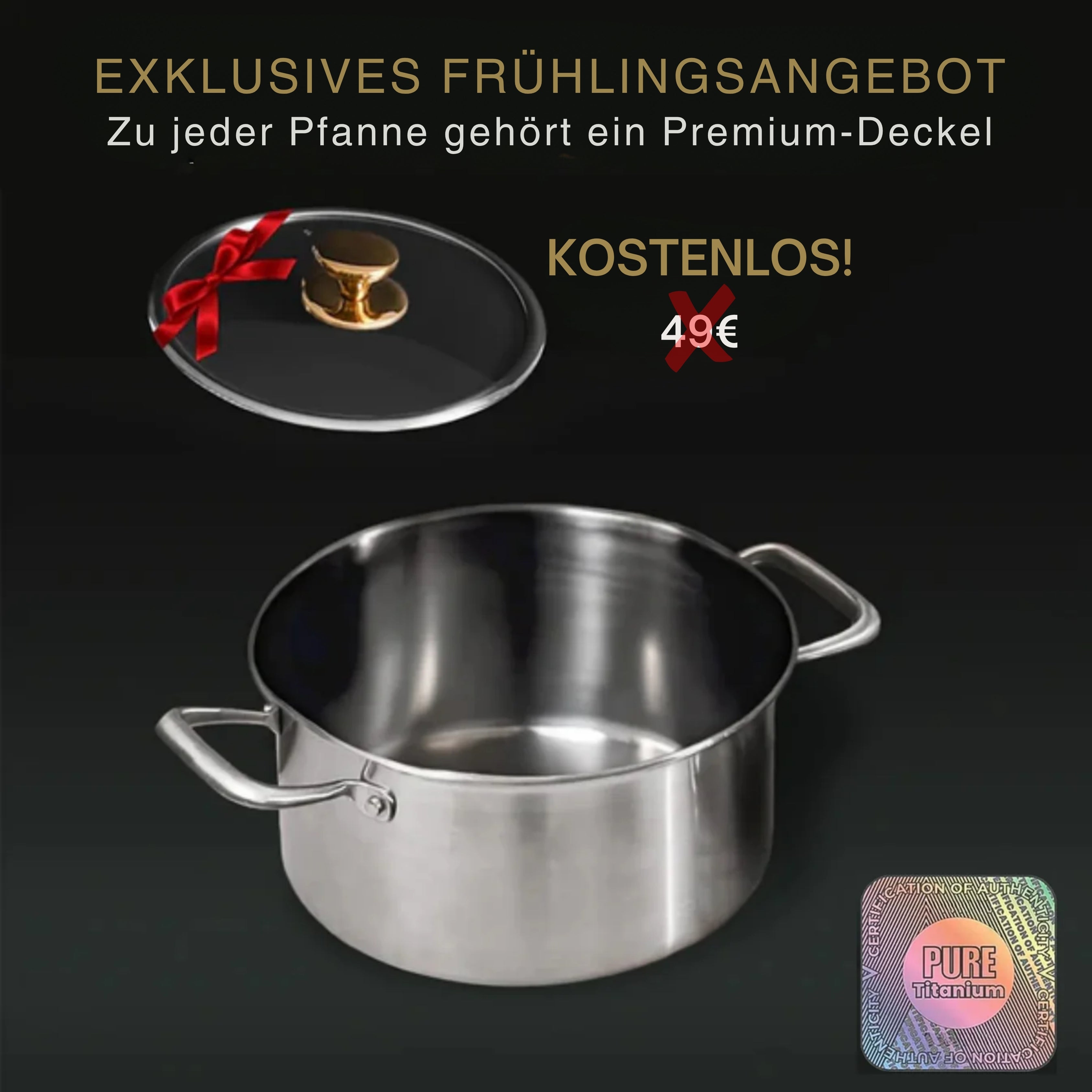 TitaniumFlame® Topf aus reinem Titan