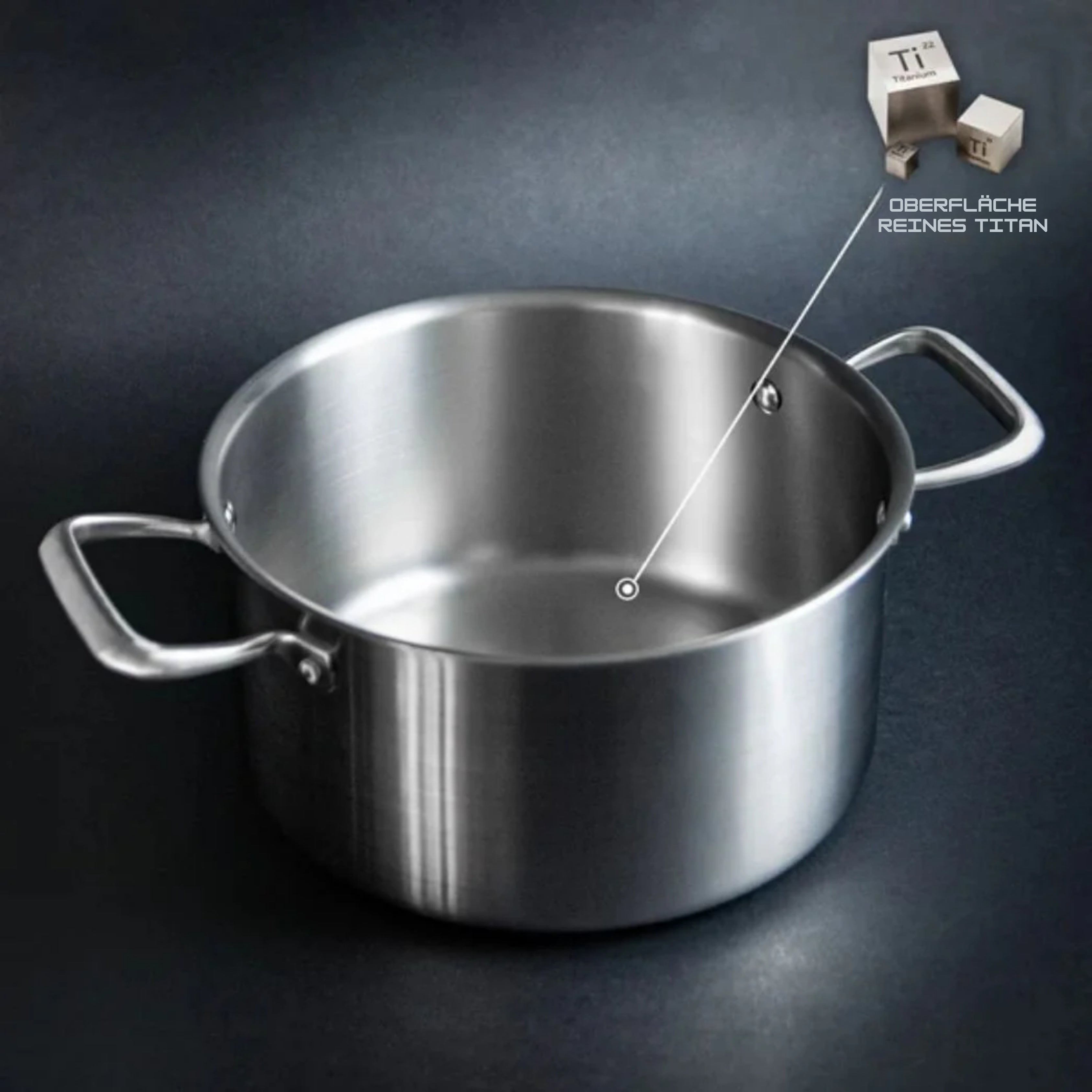 TitaniumFlame® Topf aus reinem Titan