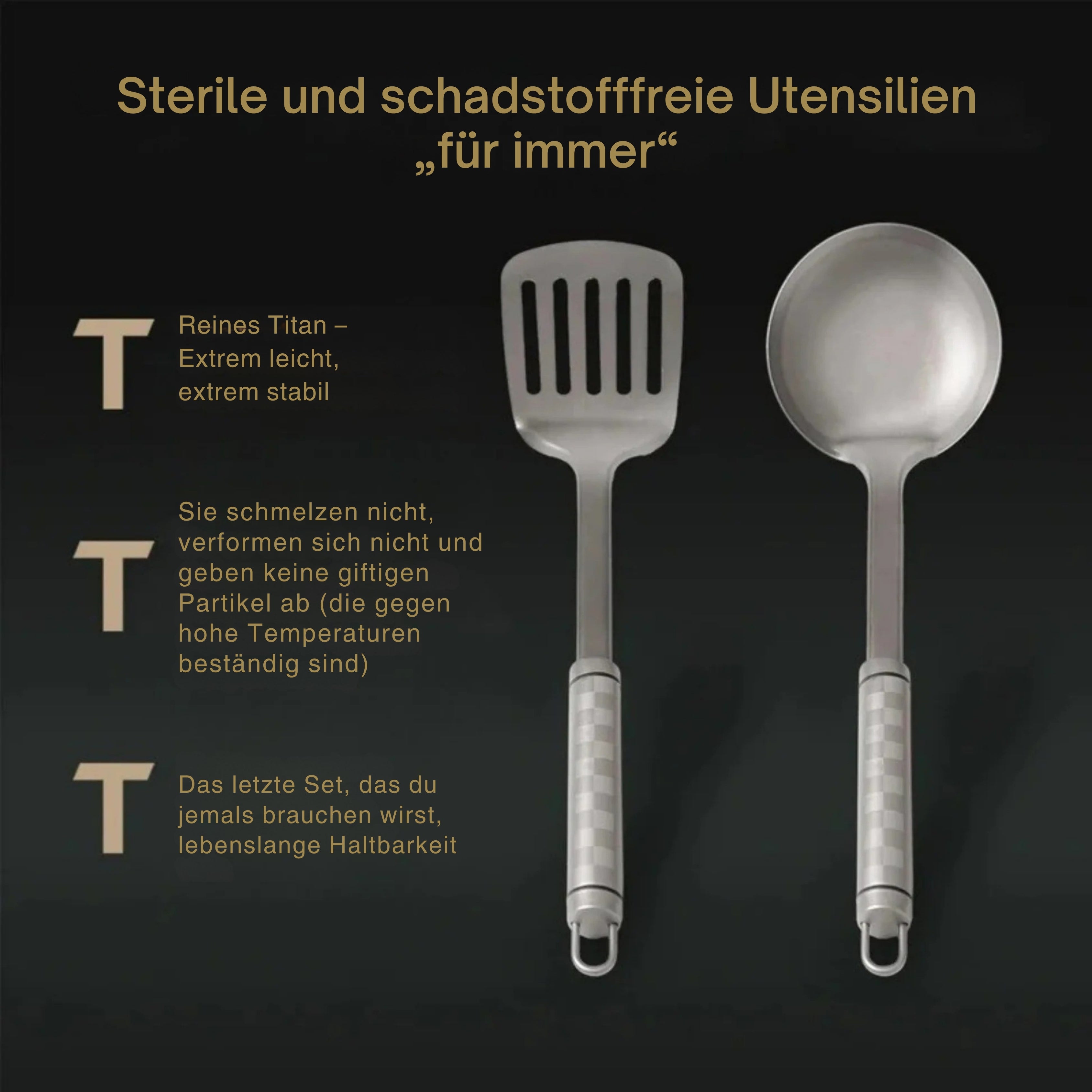TitaniumFlame® Duo-Set klassischer Bratpfannen aus zertifiziertem reinem Titan