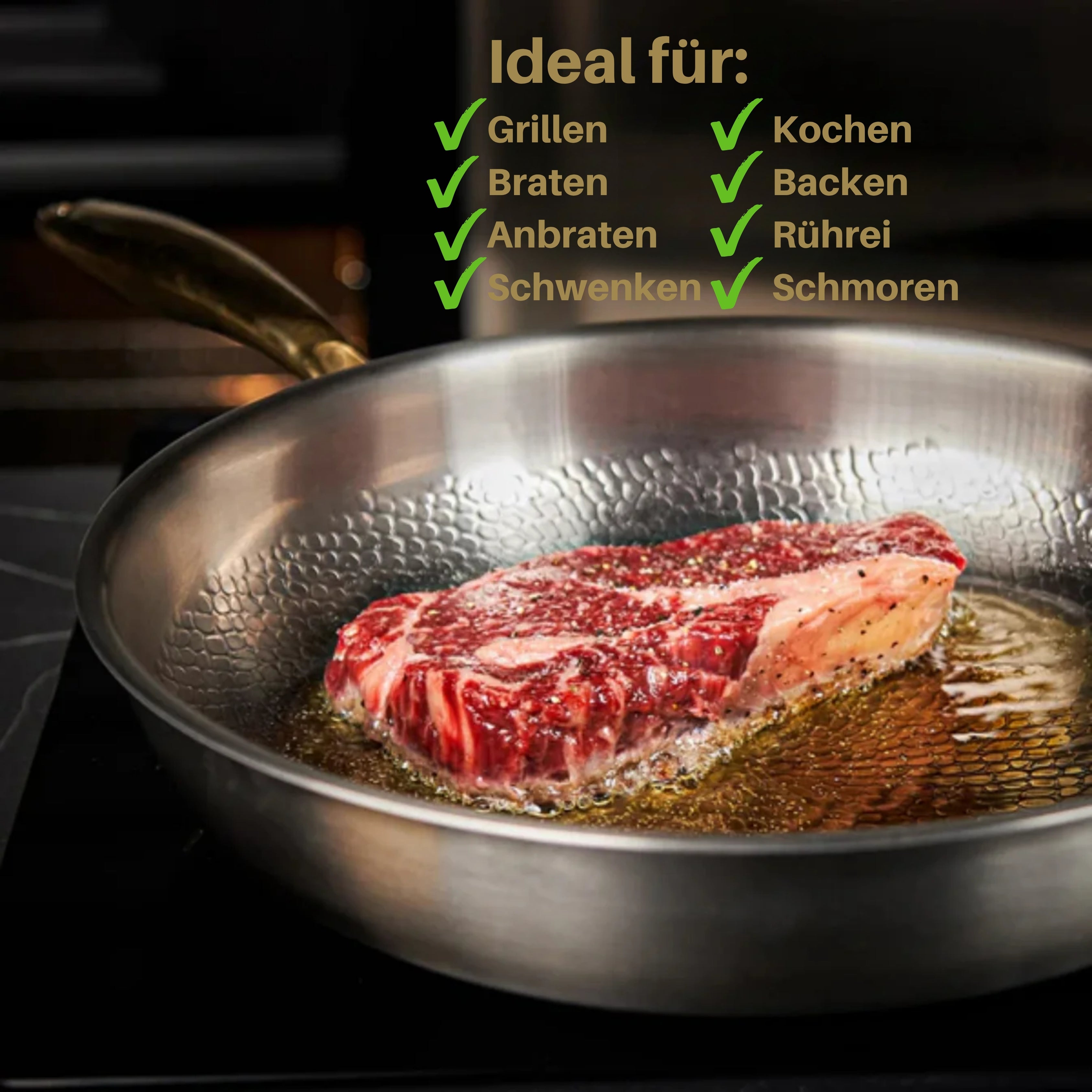 TitaniumFlame® Klassische Pro 2.0 Bratpfanne aus reinem Titan