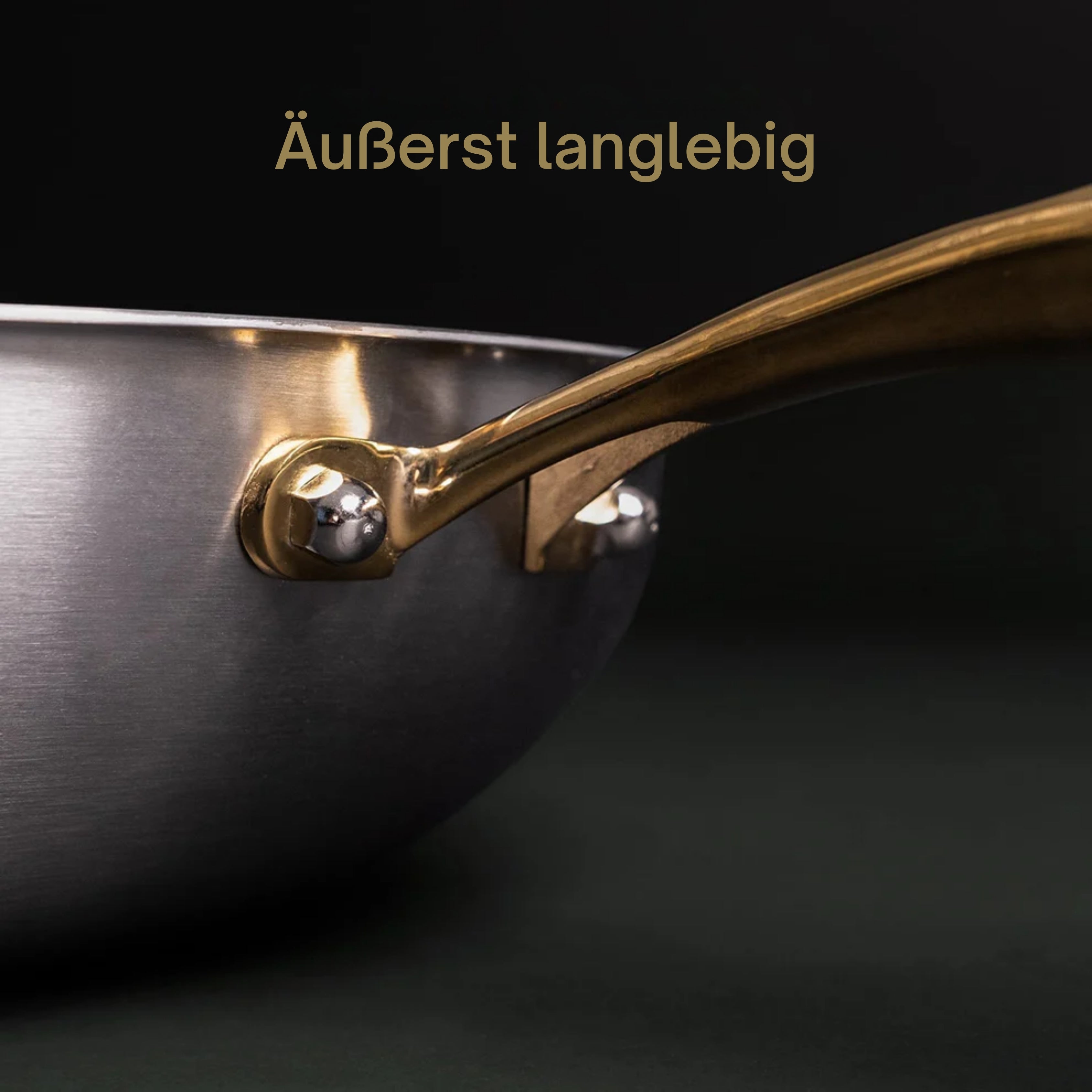 Klassische Pfanne und Wok aus reinem Titan