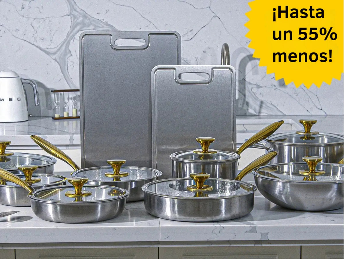 Consigue tus utensilios de cocina de titanio puro no tóxicos TitaniumFlame® ahora y ahorra un 55%