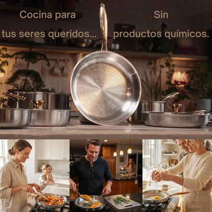 TitaniumFlame® Sartén Clásica Pro 2.0 de Titanio Puro