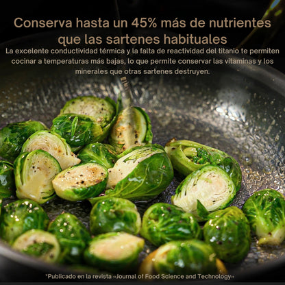 TitaniumFlame® Sartén Clásica Pro 2.0 de Titanio Puro