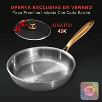 TitaniumFlame® Sartén Clásica Pro 2.0 de Titanio Puro