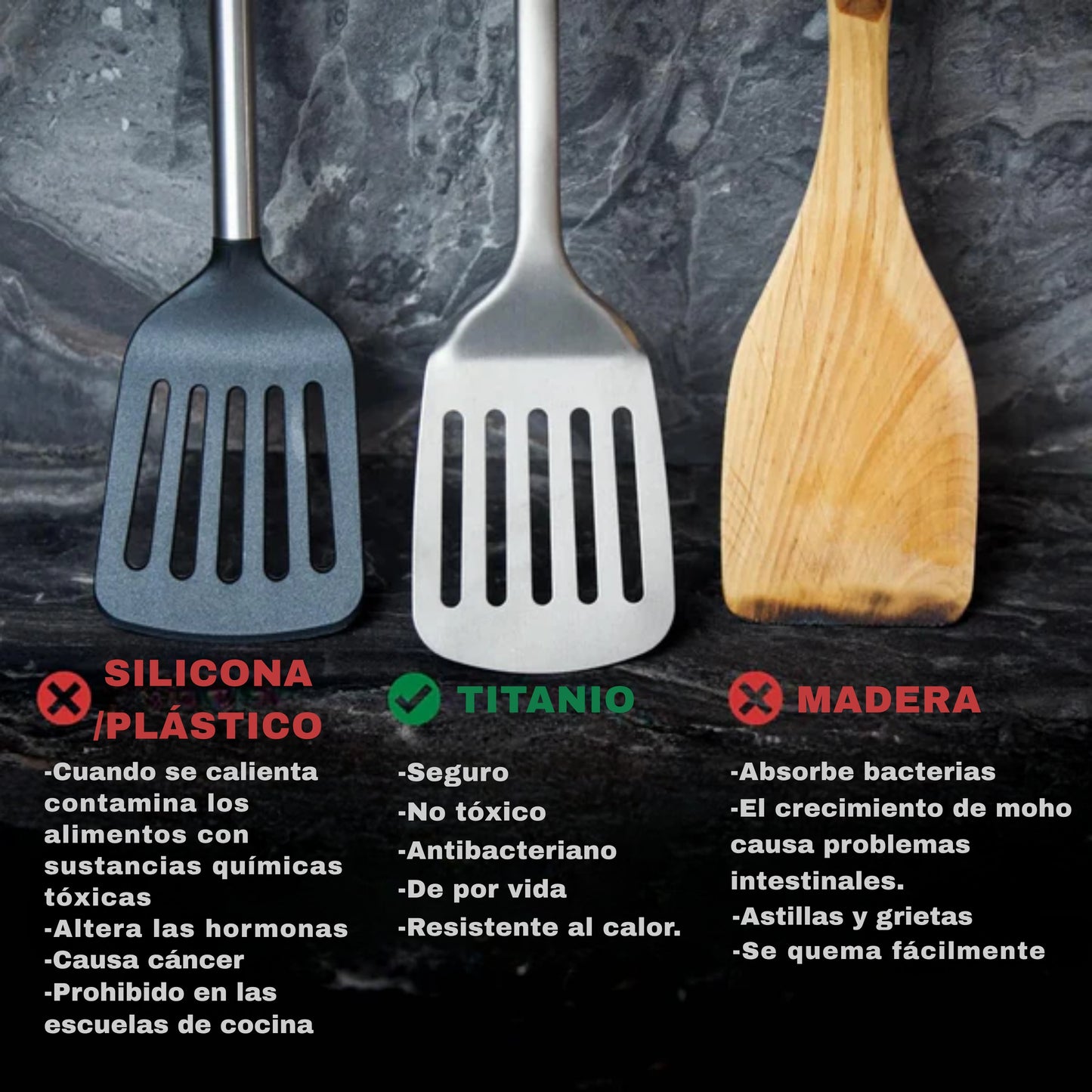 Utensilios TitaniumFlame de titanio 100% puro