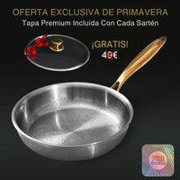 TitaniumFlame® Sartén Clásica Pro 2.0 de Titanio Puro