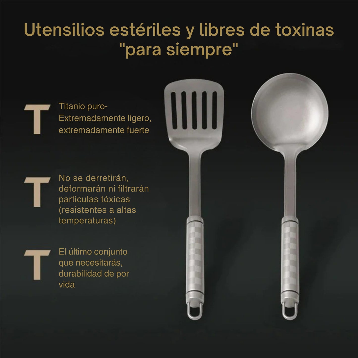 TitaniumFlame® Juego Completo de Sartenes Exclusivas de Titanio Puro (8 Piezas)