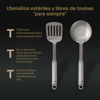 TitaniumFlame® Juego Completo de Sartenes Exclusivas de Titanio Puro (8 Piezas)