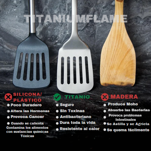 Utensilios TitaniumFlame de titanio 100% puro