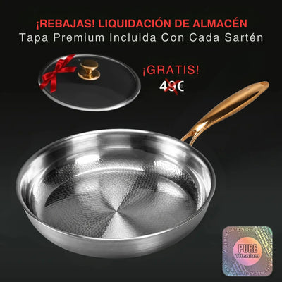 TitaniumFlame® Sartén Clásica Pro 2.0 de Titanio Puro