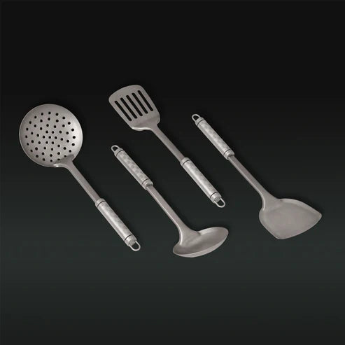 TitaniumFlame® Set aus zertifizierten Kochutensilien aus reinem Titan