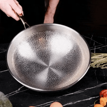 TitaniumFlame® Wok Pro de Titanio Puro Certificado | 30 cm