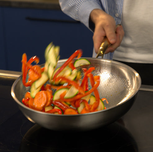 TitaniumFlame® Wok Pro de Titanio Puro Certificado | 30 cm